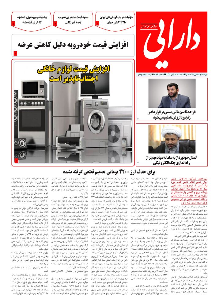روزنامه دارایی شماره 1504