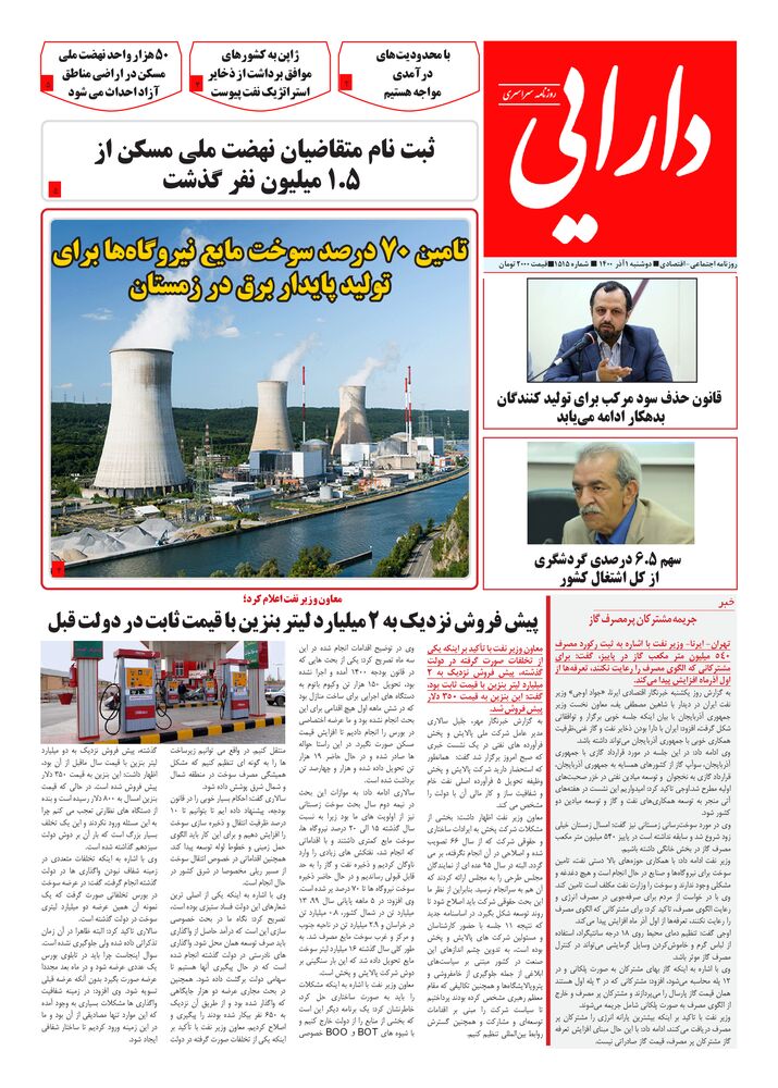 روزنامه دارایی شماره 1515
