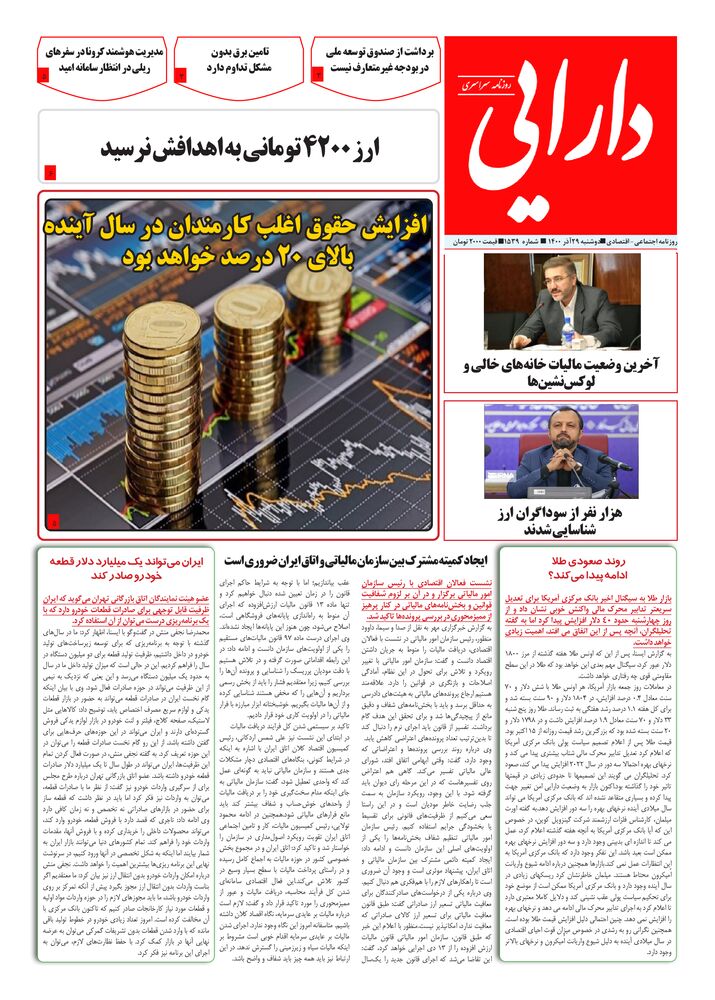 روزنامه دارایی شماره 1539