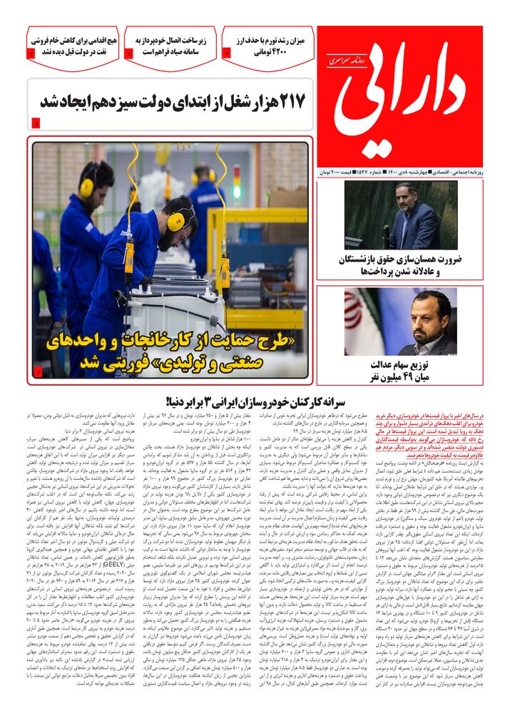 روزنامه دارایی شماره 1547