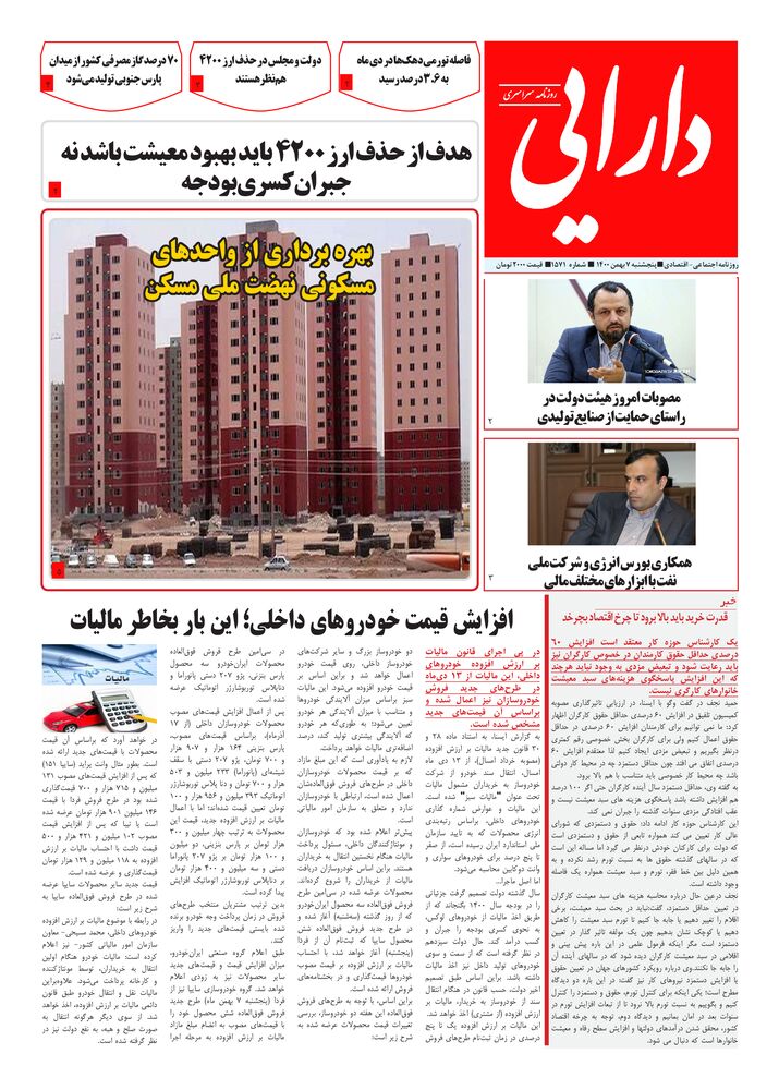 روزنامه دارایی شماره 1571
