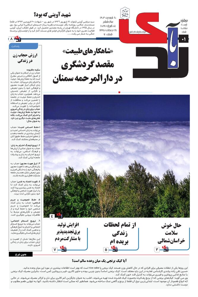 هفته نامه خبرنگار روز شماره 91