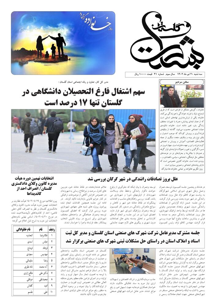 هفته نامه بشارت گلستان شماره 41