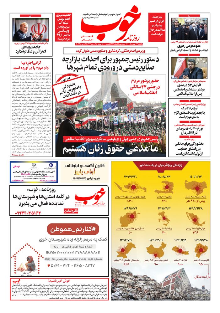 روزنامه خوب شماره 961