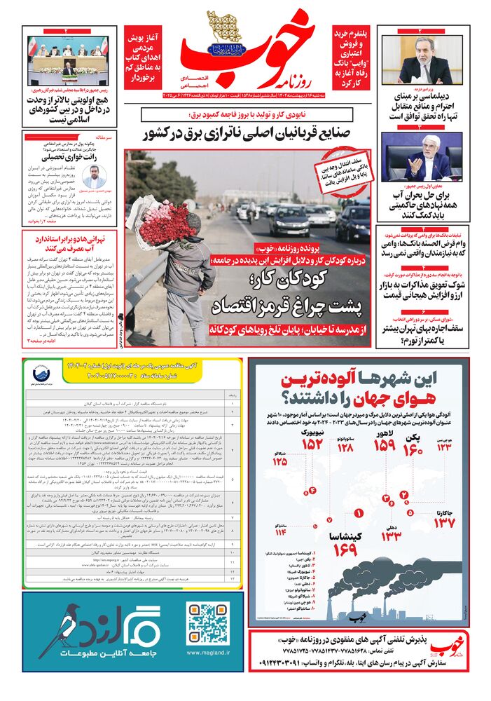 روزنامه خوب شماره 1548