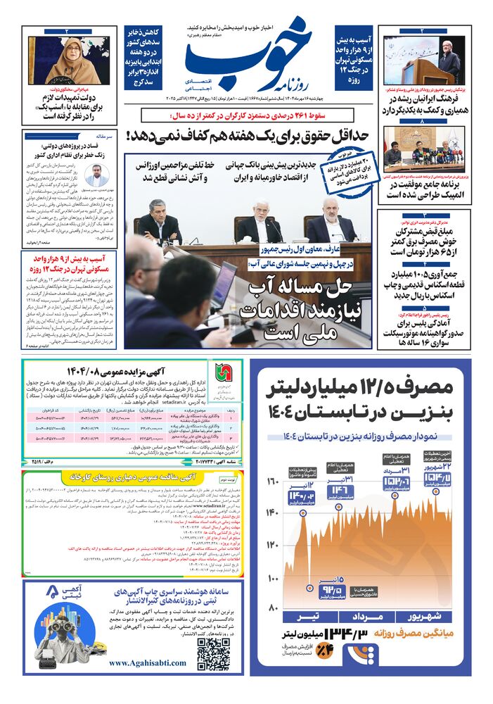 روزنامه خوب شماره 1667