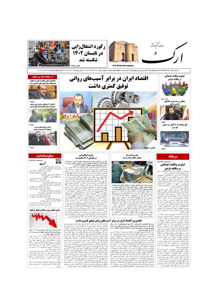 روزنامه ارک شماره 5896